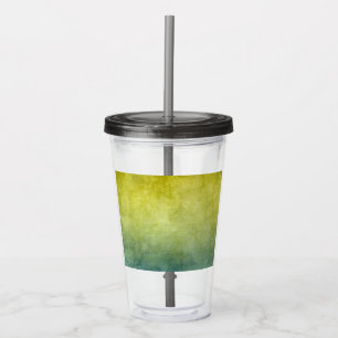 Grunge Colours - Yellow & Blue Acrylic Tumbler