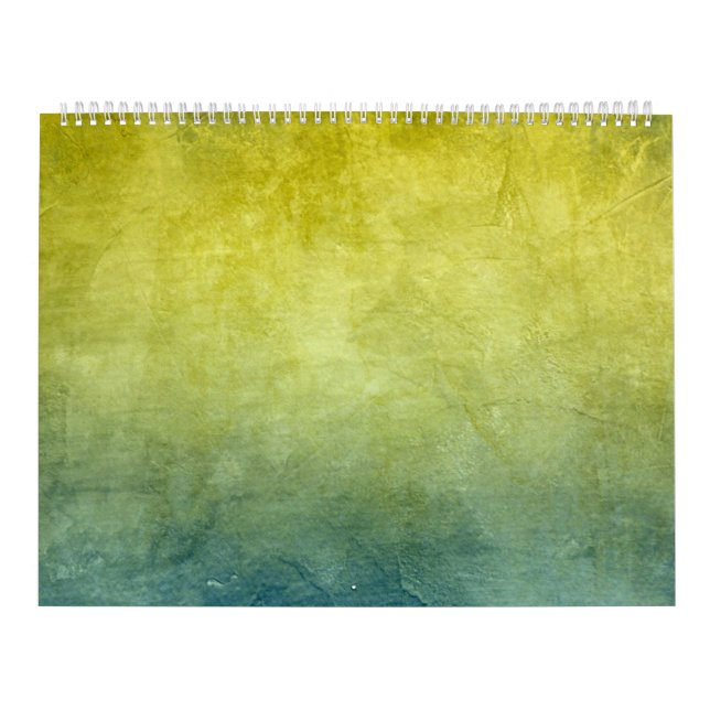 Grunge Colours - Yellow & Blue Calendar (Cover)
