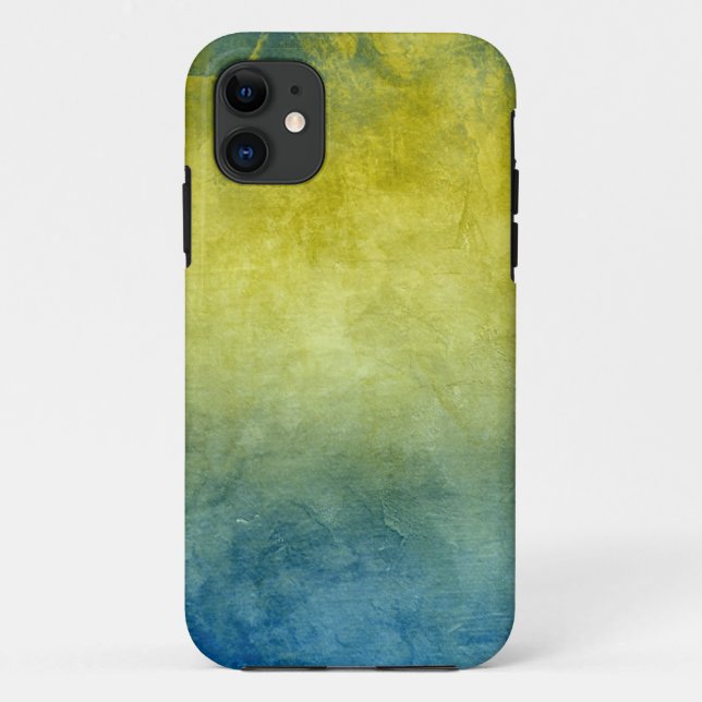 Grunge Colours - Yellow & Blue Case-Mate iPhone Case (Back)