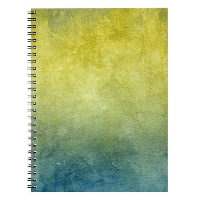 Grunge Colours - Yellow & Blue Notebook (Front)