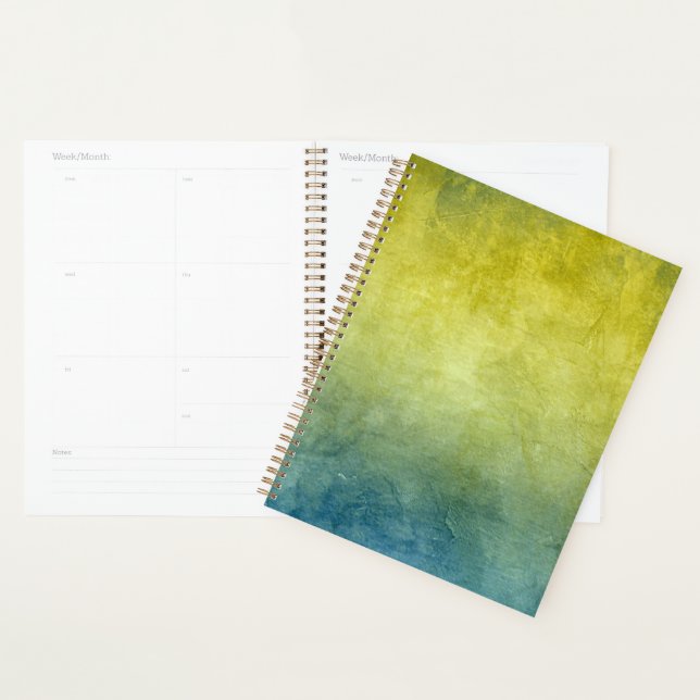 Grunge Colours - Yellow & Blue Planner (Display)
