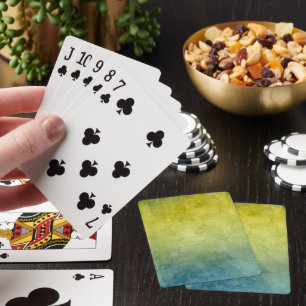 Grunge Colours - Yellow & Blue Playing Cards