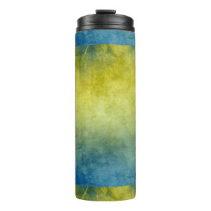 Grunge Colours - Yellow & Blue Thermal Tumbler