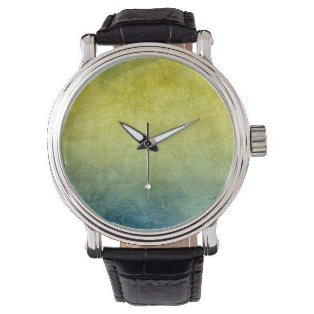 Grunge Colours - Yellow & Blue Watch (Front)
