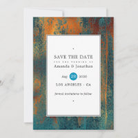 Grunge Copper Patina and Turquoise Wedding