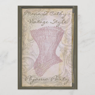 Grunge Corset Customisable Pajama Party Invitation