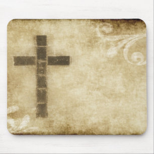 Grunge Cross #2B - Postcard Horizontal Paper Mouse Pad