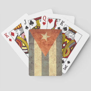 Grunge Cuba Flag Playing Cards