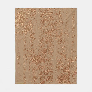 Grunge design. Copper glossy background. Metallic Fleece Blanket