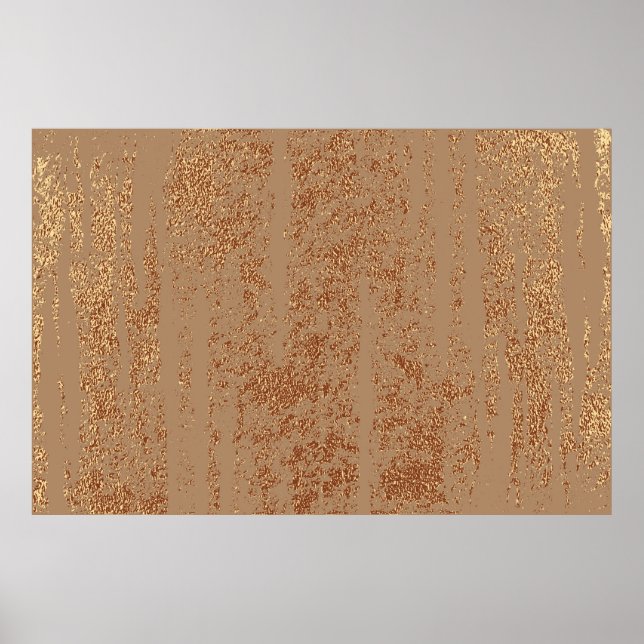 Grunge design. Copper glossy background. Metallic  Poster (Front)