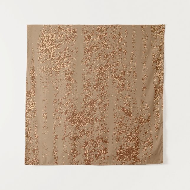 Grunge design. Copper glossy background. Metallic  Tapestry (Front)