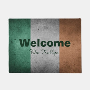 Grunge Design Irish Flag Doormat