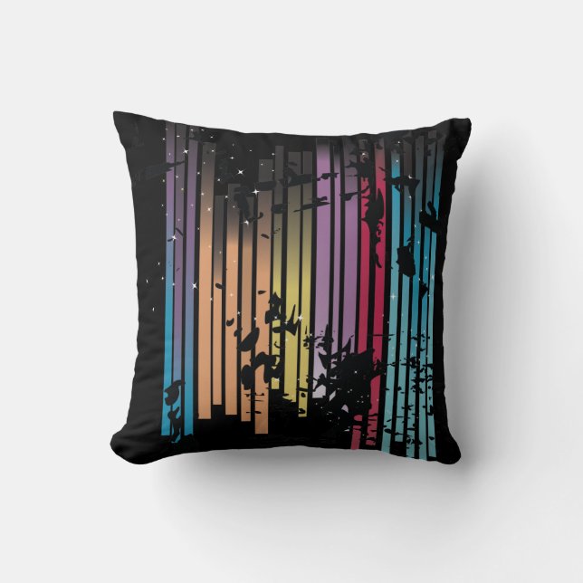 Grunge Design Throw Pillow (Front)