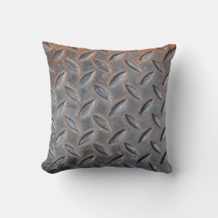 grunge diamond metal background, Welded steel surf Cushion