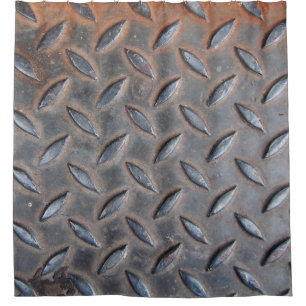 grunge diamond metal background, Welded steel surf Shower Curtain