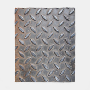 Grunge diamond metal, welded steel texture. fleece blanket