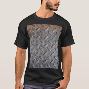 Grunge diamond metal, welded steel texture. T-Shirt