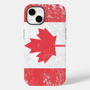 Grunge Distressed Canadian Flag Case-Mate iPhone 14 Case