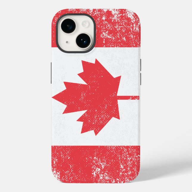 Grunge Distressed Canadian Flag Case-Mate iPhone Case (Back)