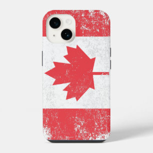 Grunge Distressed Canadian Flag iPhone 14 Case