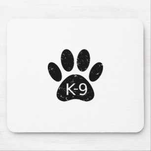 Grunge Distressed Dog Paw K-9 Mouse Pad