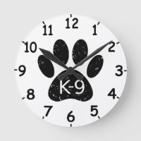 Grunge Distressed Dog Paw K-9