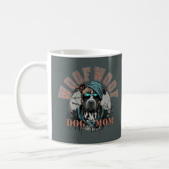 Grunge Dog Mum Coffee Mug (Left)