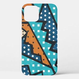 Grunge Effect Vintage Cloth Pattern iPhone 12 Case