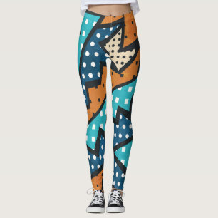 Grunge Effect Vintage Cloth Pattern Leggings