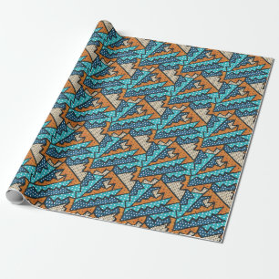 Grunge Effect Vintage Cloth Pattern Wrapping Paper