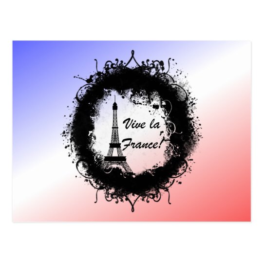 Grunge Eiffel Tower Postcard