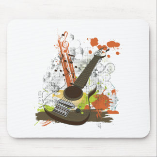 grunge electric guitar mouse pad