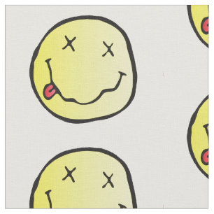 grunge emoji fabric