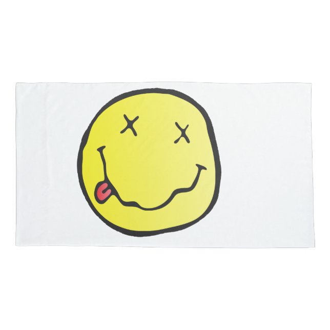 grunge emoji pillow case pillowcase (Back)