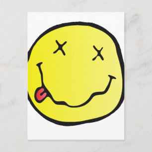 grunge emoji postcard