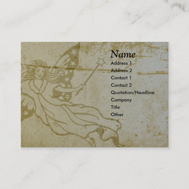 Grunge Fairy Business Card - Chubby (Front)