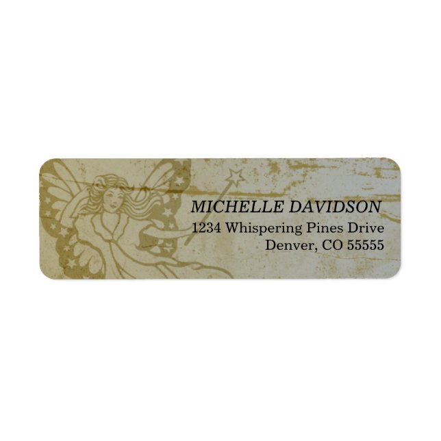 Grunge Fairy Return Address Labels (Front)