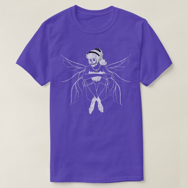 Grunge Fairycore Goth Forest Fairy Skeleton  T-Shirt (Design Front)