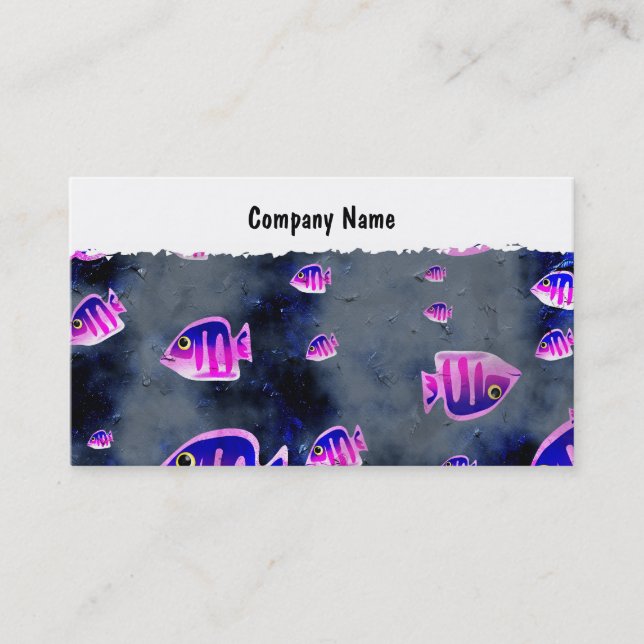 Grunge Fish, Company Name Business Card (Front)