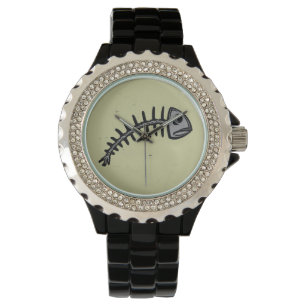 grunge fishbone time watch