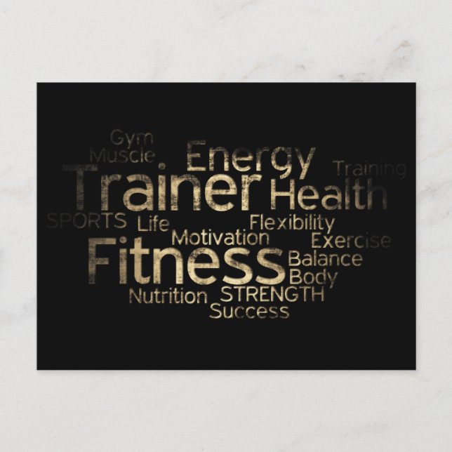 Grunge Fitness Post Card (Front)