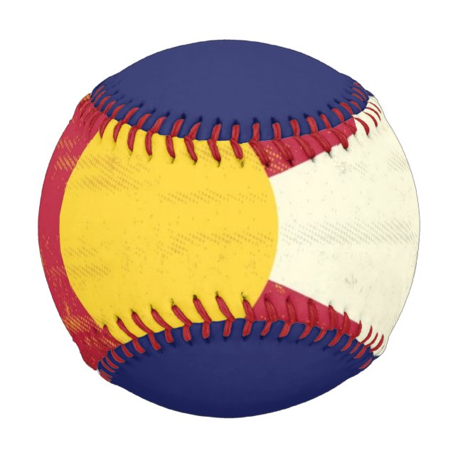 Grunge Flag of Colorado Baseball (Front)