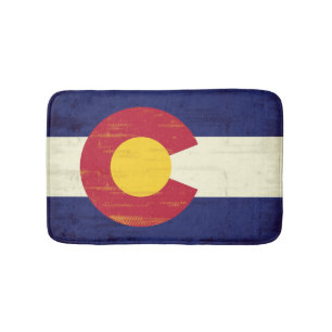 Grunge Flag of Colorado Bath Mat