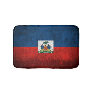 Grunge Flag Of Haiti Bath Mat