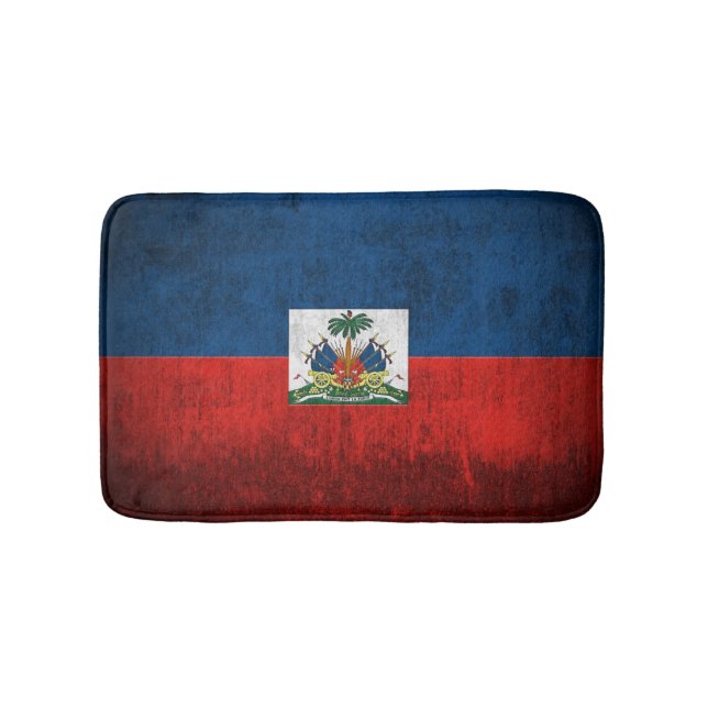 Grunge Flag Of Haiti Bath Mat (Front)