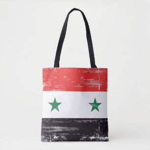 Grunge Flag of Syria. Tote Bag