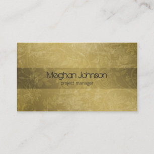 Grunge Floral Sepia Trendy Business Card