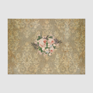 Grunge,floral,vintage,damask,victorian,pink,chic Tissue Paper