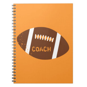 Grunge Football Coach Notebook