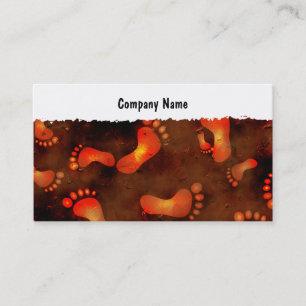 Grunge Footprints Business Card